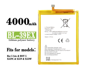 适用于Infinix X559 Hote5 Lite HOT 5 BL-39EX手机电池4000mAh