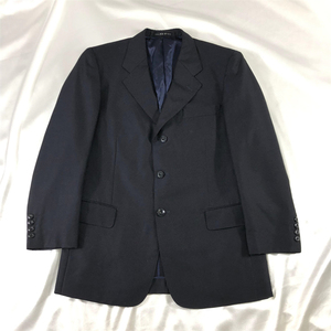 vintage古着英伦风修身男士西服 英国产登家深色暗纹米兰眼西装