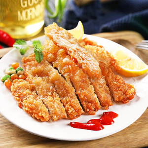 鸡排半成品味冷冻油炸小吃商用汉堡肉饼裹粉大鸡扒10片装香煎鸡排