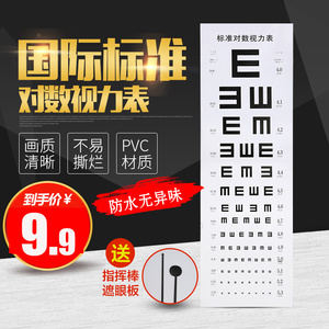 视力表挂图标准儿童家用国际对数测试灯箱测眼睛e字卡通幼儿园5米