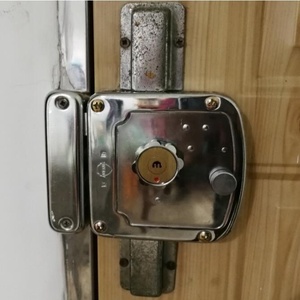 老式外装天地锁安防老式门锁防盗门锁大天地锁背面包锁四孔铁门