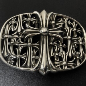 ch925纯银手工复刻克罗腰带扣头时尚十字架葬墓男士皮带扣