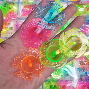透明小陀螺玩具儿童手转陀螺手动旋转校园周边小卖部吊板地摊怀旧