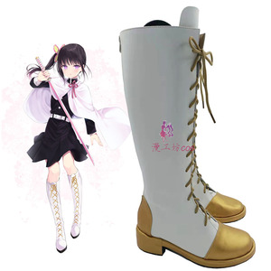 鬼灭之刃栗花落香奈乎cos鞋 定做二次元 动漫游戏cosplay鞋子靴子