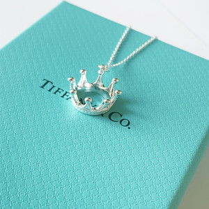 tiffany蒂芙尼项链925纯银皇冠女王吊坠锁骨链情人节生日礼物恋语