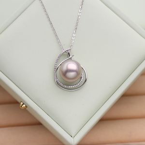 珍珠坠子银项链