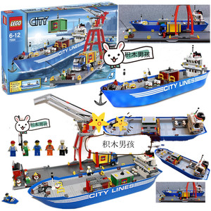 lego乐高7994 城市系列超级货运港口码头 船轮装卸机拼装积木玩具