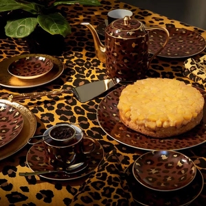 【原装正品】法国LOBJET豹纹Leopard系列餐具盘茶杯蜡烛托盘杯垫