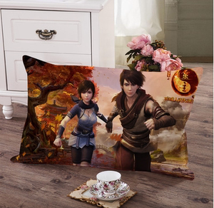 国漫画江湖之灵主单雨童 燕凌姣 动漫周边宅男抱枕沙发汽车靠垫