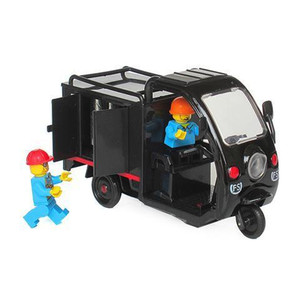 儿童玩具快递三轮车模型合金玩具车快递车货车电动三轮送货车