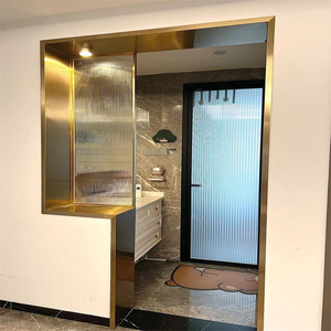 不锈钢门套包边客厅阳台垭口浴室隔断钛金包边条佛山上门安装测量