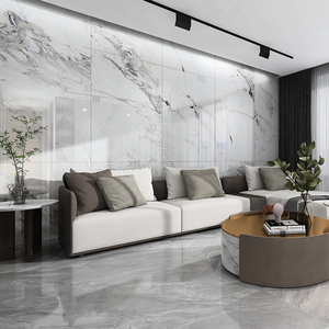 萨米特大板瓷砖900x1800白色现代客厅背景墙砖大理石地砖rq189005