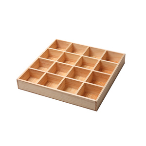 zakka木盒定制正长方形定做无盖木盒桌面多肉小格子九宫格收纳盒
