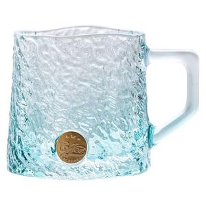 新优玄冰玻璃杯高颜值女牛格奶咖圣啡杯家用透明51908喝水杯子带