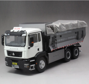 合金原厂1比24 中国重汽 汕德卡渣土车 c6g 渣土自卸车卡车模型