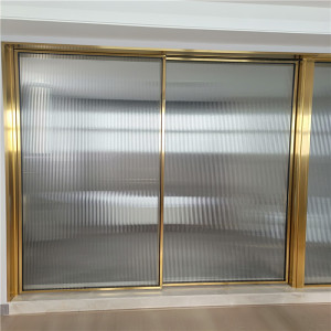 吊轨金色极窄边框厨房推拉门长虹钢化玻璃阳台客厅隔断不锈钢移门