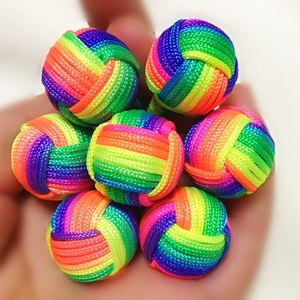 diy材料包手工编织钥匙链创意钥匙扣猴拳结小球特色手机汽车挂件