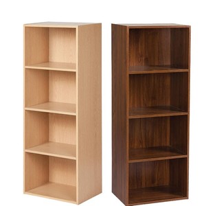 木柜简易组装仿实木茶叶展示柜沙发旁边的创意立柜收纳无门小柜子
