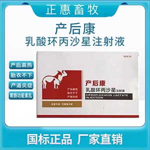 兽药兽用乳酸环丙沙星注射液猪药牛羊犬猫产前产后消炎益母产后康