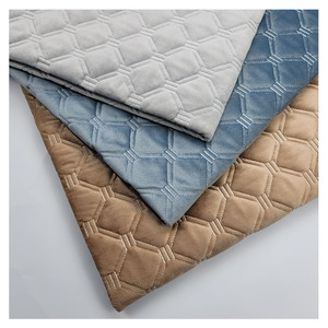 沙发布厂家批发夹棉防滑半成品面料绗绣做沙发套荷兰绒沙发垫布料