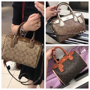 正品代购coach女包蔻驰波士顿枕头包单肩斜挎手提包f58312 f57521