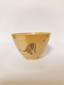 等于堂蔚小芳手绘柴烧猛虎主人杯陶瓷个人品茗杯茶碗茶具新款包邮
