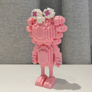 乐高积木kaws芝麻街潮牌成年高难度男女孩子系列公仔益智拼装玩具