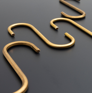 简物 复古手工黄铜s钩 服饰 毛巾挂钩简约北欧风精美弯钩