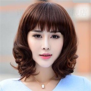 假发真发全真人发女长发中长卷发大波浪锁骨发梨花头蓬松自然真发