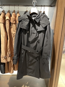 正品代购burberry博柏利女装刘涛同款连帽潮长款束腰风衣_阿里巴巴找