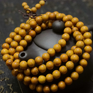 瑞紫阁缅甸黄金樟佛珠手串念珠0.8*108男女手链 包邮