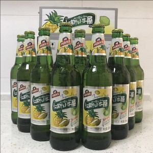 果啤汉斯小木屋热带美味混合味碳酸饮料500ml*9瓶 全店2箱起包邮