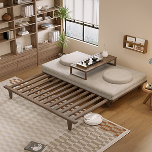 无扶手沙发床折叠两用2024年新款客厅单人双人伸缩可以当床多功能
