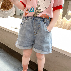 女童牛仔短裤夏季2021新款小女孩韩版洋气宽松薄款儿童夏装裤子潮