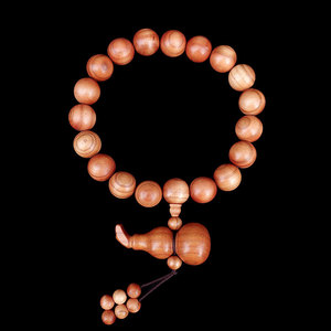 肥城桃木葫芦佛珠汽车车内档位杆珠后视镜装饰品个性男女手串念佛