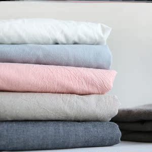 素色被罩水洗棉布料床品面料大宽幅2米5全棉布料床单被套纯棉面料