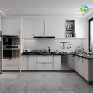 诺一全屋定制轻奢风简约模压板橱柜定制厨柜定做吸塑板模压门柜子