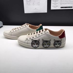 gucci 女款 猫头印花 系带板鞋 577147 美国代购 12.23 mc