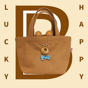 痞幼同款日本可爱小熊帆布托特包卡通单肩包托特包手提包