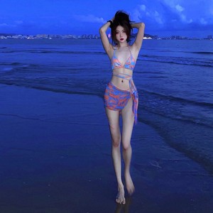 台北梨卡泳衣女韩国ins比基尼三件套性感三点式度假沙滩温泉泳装