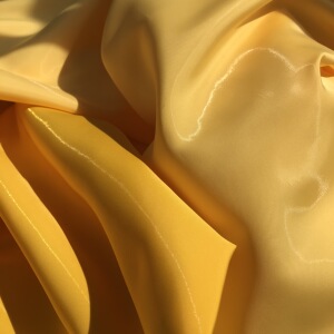 黄色系-设计师光亮丝滑光感舞蹈服舞台灯光装饰布料风衣裙子面料