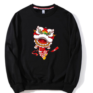 醒狮衣服 狮头龙狮舞狮醒狮队男女春秋圆领长袖卫衣定制表演服