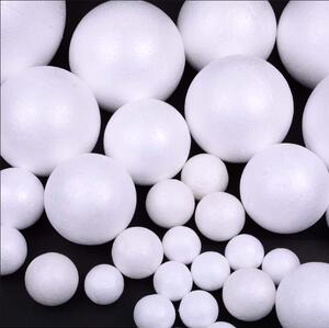 白色泡沫球圆球儿童幼儿园手工diy泡沫圆型材料大号实心保利龙球