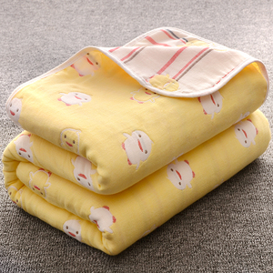 初生婴儿浴巾纯棉纱布家用超柔吸水新生儿童宝宝四季款毛巾被子