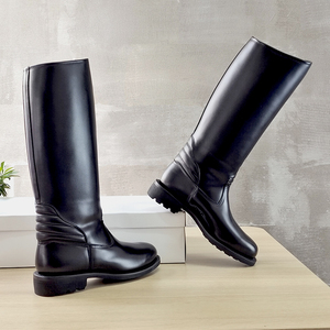 正品际华3515厂92仪仗队夏马靴长筒皮靴高筒骑行靴过膝耐磨黑色