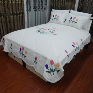 《老北京补花》床盖被子手工贴布绣2018非物质文化遗产工艺床品