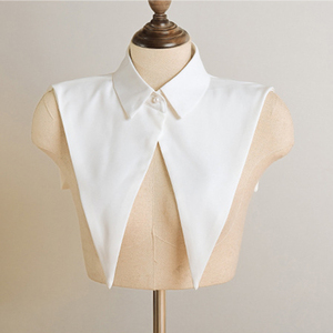 春秋韩版外搭假领子女雪纺白色衬衫衣领夸张大尖领西装饰领时尚潮