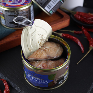 俄罗斯进口鱼罐头大马哈鱼油浸茄汁鲱鱼开罐即食多种美味罐头组合