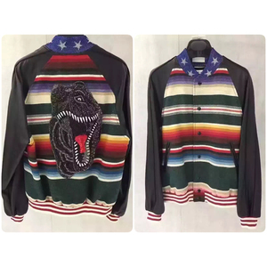 kk潮牌公社 slp风格霸王龙恐龙夹克