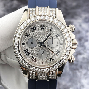 劳力士迪通拿系列116599计时18k白金原镶钻满天星男士机械表正品